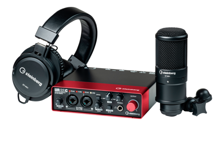 Steinberg UR22C Recording Pack - UR22C Interface with Headphones and Microphone - Red