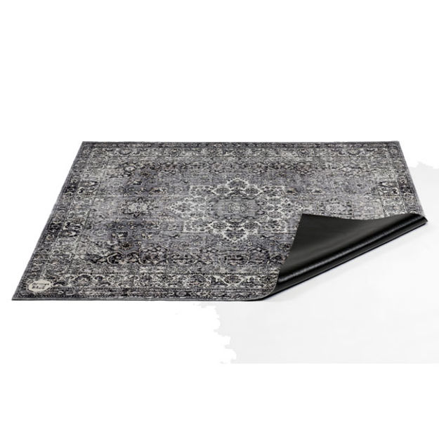 DRUMnBASE VP185-GRY Vintage Persian Gray Drum Mat, 185x160 cm