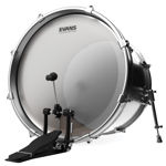 Evans EQ4 Frosted Bass Drum Head, 20 Inch