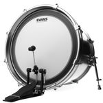 Evans EMAD Coated White Bass Drum Head, 20 Inch
