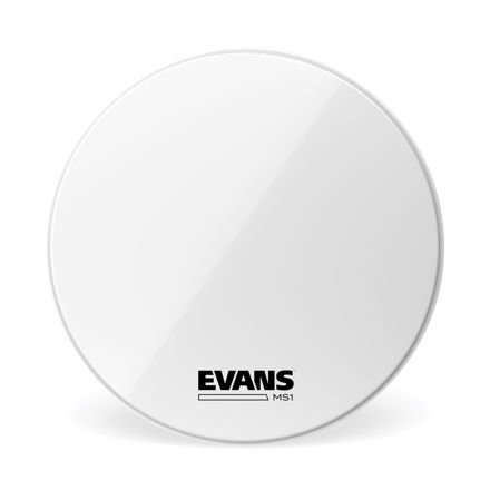 Evans MS1 White Marching Bass Drum Head, 28 Inch