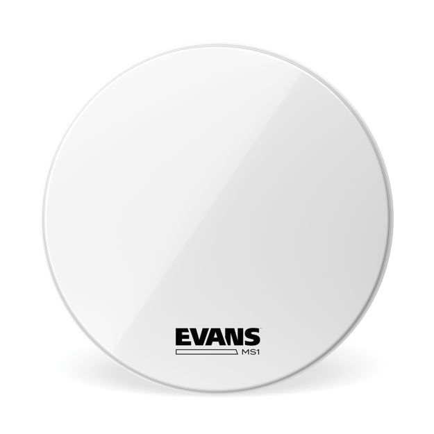 Evans MS1 White Marching Bass Drum Head, 28 Inch