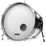 Evans EQ3 Resonant Coated White Bass Drum Head, 24 Inch