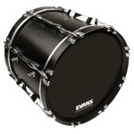 Evans MX2 Black Marching Bass Drum Head, 20 Inch