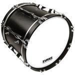 Evans MX1 White Marching Bass Drum Head, 24 Inch