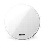 Evans EQ3 Resonant Smooth White Bass Drum Head, No Port, 24 Inch
