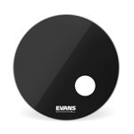 Evans EQ3 Resonant Black Bass Drum Head, 24 Inch