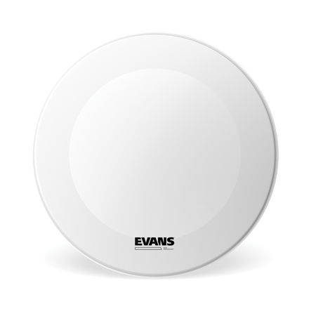 Evans EQ3 Resonant Coated White Bass Drum Head, No Port, 26 Inch