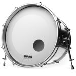 Evans EQ3 Resonant Coated White Bass Drum Head, 26 Inch