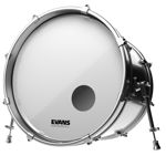 Evans EQ3 Resonant Smooth White Bass Drum Head, 20 Inch