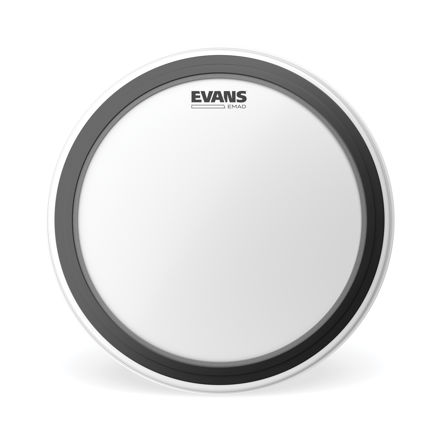 Evans EMAD Coated White Bass Drum Head, 24 Inch