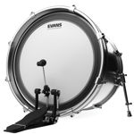 Evans EMAD Coated White Bass Drum Head, 24 Inch