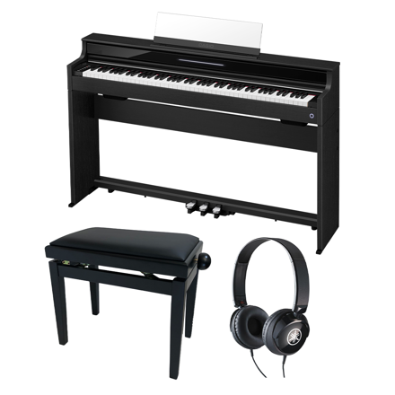 Pakke: Casio AP-S450 BK, pianokrakk og hodetelefoner