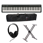 Pakke: Roland FP-10, keyboardstativ, soft case og hodetelefoner