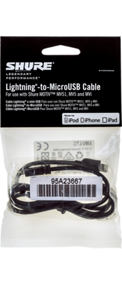 Shure AMVL-LTG MicroB-to-Lightning Cable