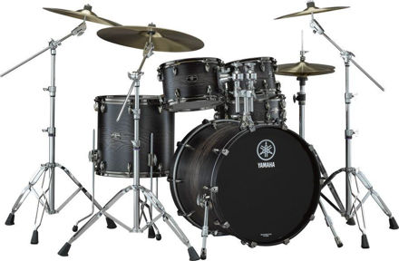 Yamaha Live Custom Hybrid Oak LHOROCKUCS Shell Pack Uzu Charcoal Sunburs