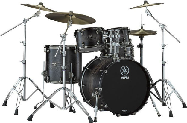 Yamaha Live Custom Hybrid Oak LHOROCKUCS Shell Pack Uzu Charcoal Sunburs