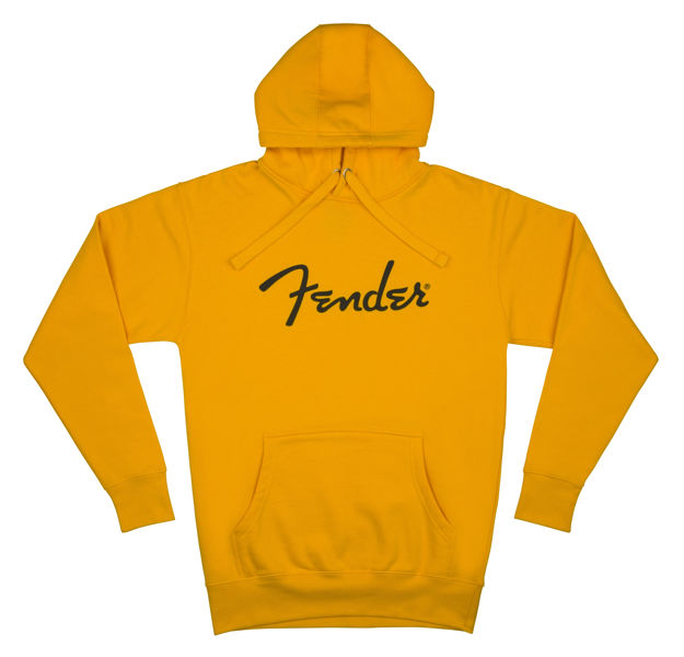 Fender Spaghetti Logo Hoodie, Butterscotch Blonde Mens M