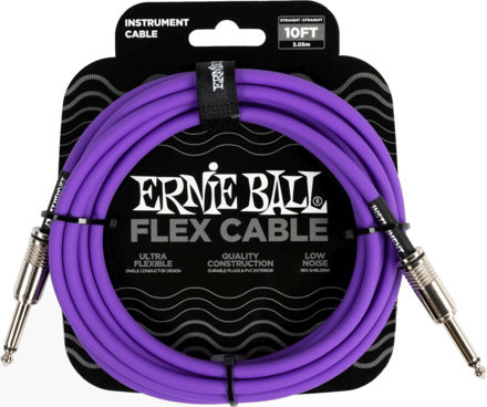 Ernie Ball 6415 FLEX instrumentkabel 3m - Lilla