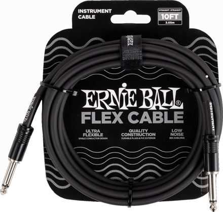 Ernie Ball 6434 FLEX instrumentkabel 3m - Sort