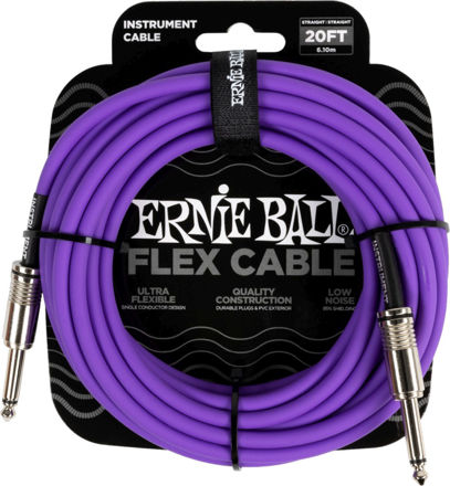 Ernie Ball 6420 FLEX instrumentkabel 6m - Lilla