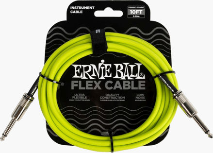 Ernie Ball 6414 FLEX instrumentkabel 3m - Grønn