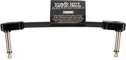 Ernie Ball 6438 Flex Patch Cable Black, 7,5cm
