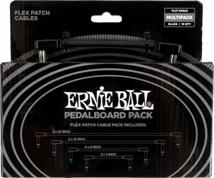 Ernie Ball 6462 Flex Patch Cable Black Multipack