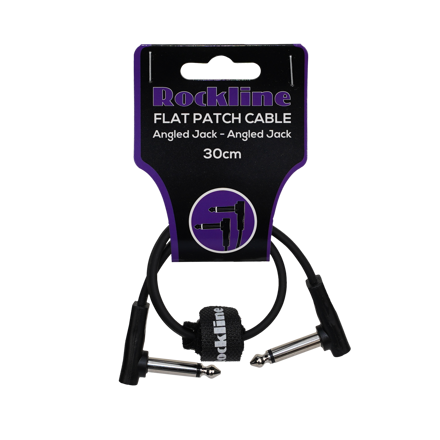 Rockline flat patch kabel 30cm
