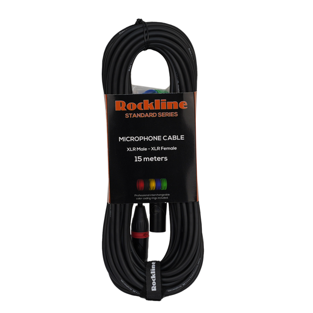 Rockline standard mikrofon kabel 15m XLR/XLR