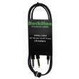 Rockline signalkabel 1,5m 1x1/8 Jack TRS-2x 1/4 Jack TS