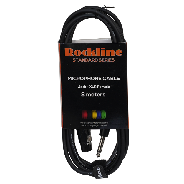 Rockline standard mikrofon kabel 3m JACK/XLR