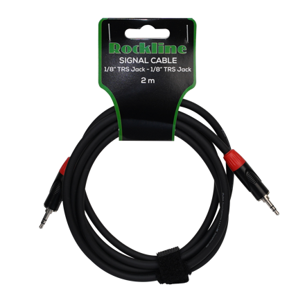 Rockline signal kabel 2m 1/8 Jack TRS-1/8 Jack TRS