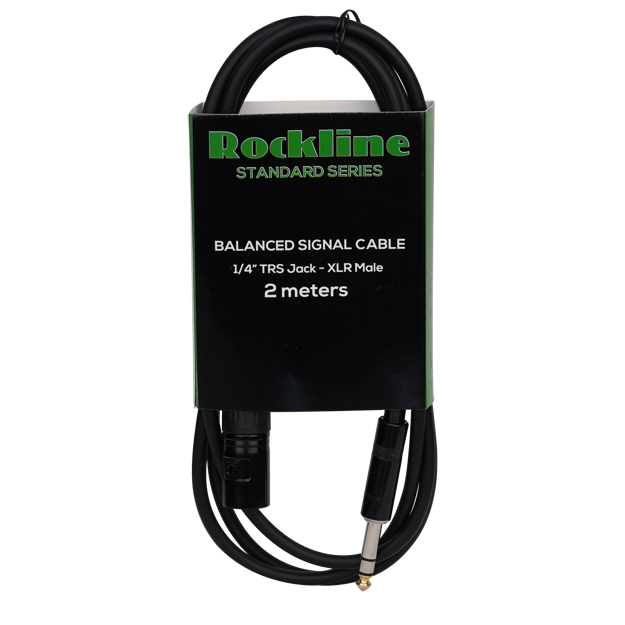 Rockline signal kabel TRS/ XLRM 2m