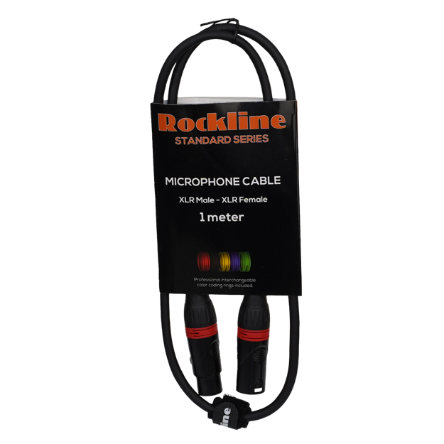 Rockline standard mikrofon kabel 1m XLR/XLR