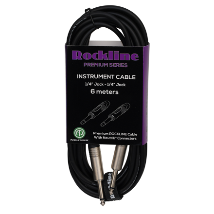 Rockline premium instrument kabel 6m JACK/JACK