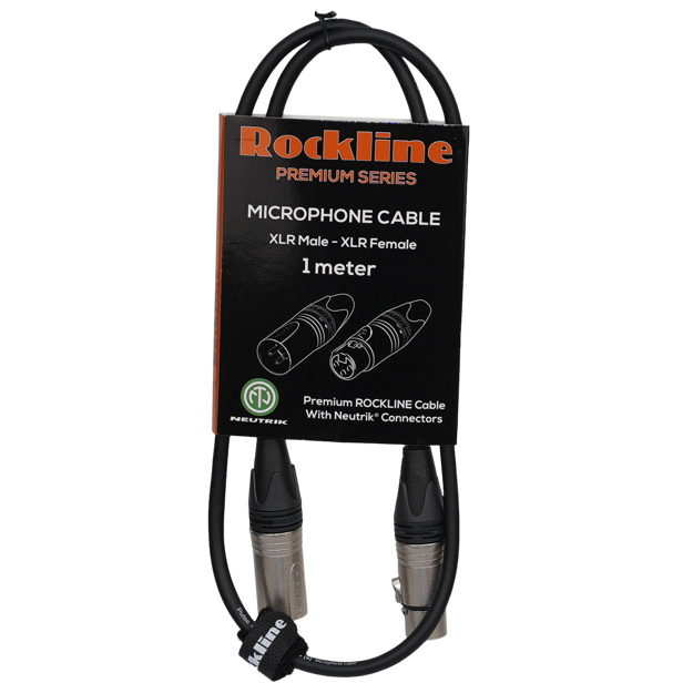Rockline premium mikrofon kabel 1m XLR/XLR