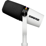 Shure MV7 XLR/USB Speech Microphone, White