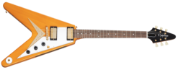 Epiphone 1958 Korina Flying V white pickguard aged natural, inkludert koffert