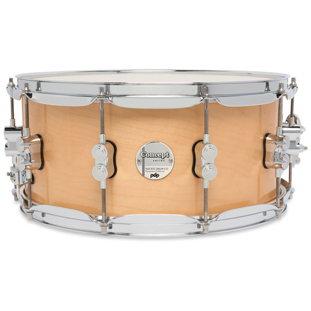 PDP Concept Maple Natural Lacquer 6.5x14 skarptromme med krom hardware