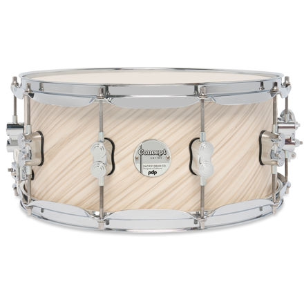 PDP Concept Maple Twisted Ivory 6.5x14 skarptromme med krom hardware