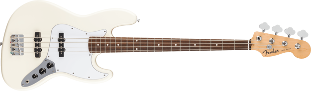 Fender Standard Jazz Bass, Laurel Fingerboard, White Pickguard, Olympic White