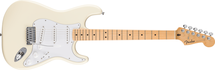 Fender Standard Stratocaster Maple Fingerboard, White Pickguard, Olympic White