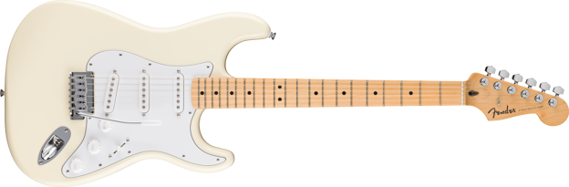 Fender Standard Stratocaster Maple Fingerboard, White Pickguard, Olympic White