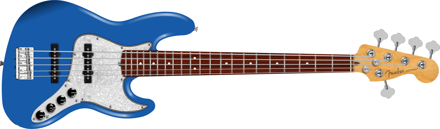 Player II Modified Active Jazz Bass V, Rosewood Fingerboard, Electric Blue