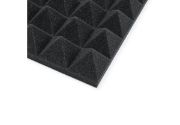 GATOR 4 Pack of Charcoal 12x12" Acoustic Pyramid Panel