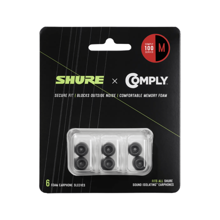 Shure 6-pc (TZ100) Comply foams, medium