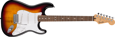 Fender Standard Stratocaster, Laurel Fingerboard, White Pickguard, 3-Color Sunburst