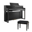 Pakke: Roland HP704 møbelpiano m/ matchende krakk