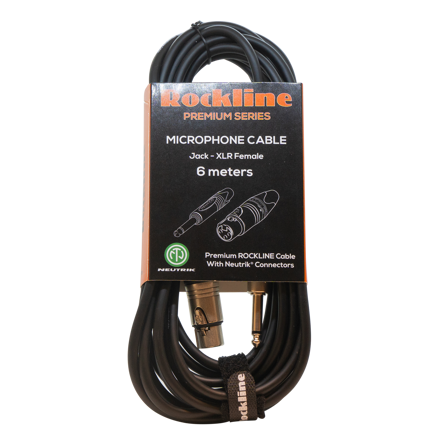 Rockline premium mikrofonkabel 6m JACK/XLR